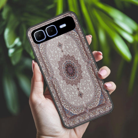 Infinix Smart 10 Plus Cover - ONation Persian Rugs Series 2 - HQ Ultra Shine Premium Infinity Glass Soft Silicon Borders Case