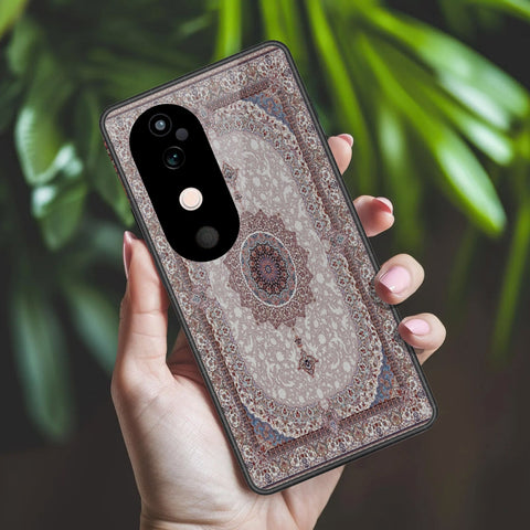 Vivo V40 Cover - ONation Persian Rugs Series 2 - HQ Ultra Shine Premium Infinity Glass Soft Silicon Borders Case