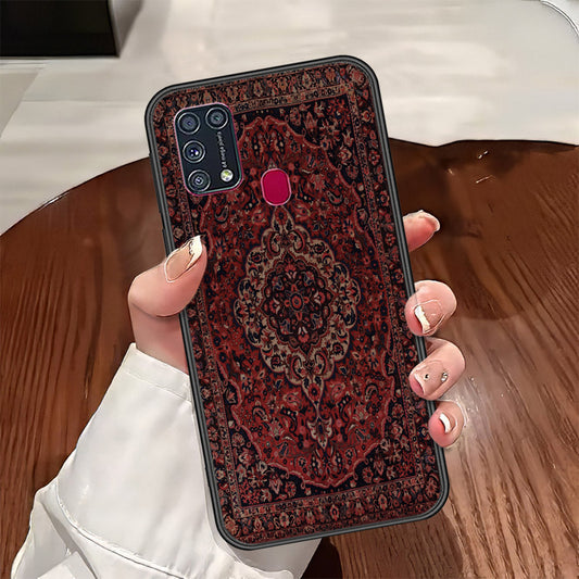 Samsung Galaxy M31 Cover - ONation Persian Rugs Series - HQ Ultra Shine Premium Infinity Glass Soft Silicon Borders Case