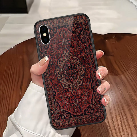 iPhone XS / X - ONation Persian Rugs Series - HQ Ultra Shine Premium Infinity Glass Soft Silicon Borders Case