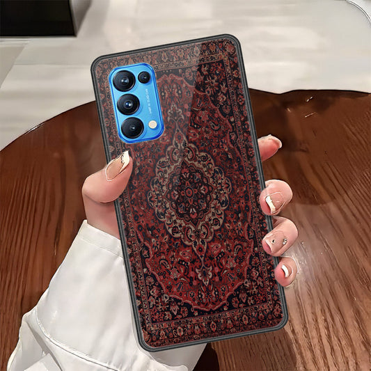 Oppo Reno 5 Pro 5G Cover - ONation Persian Rugs Series - HQ Ultra Shine Premium Infinity Glass Soft Silicon Borders Case