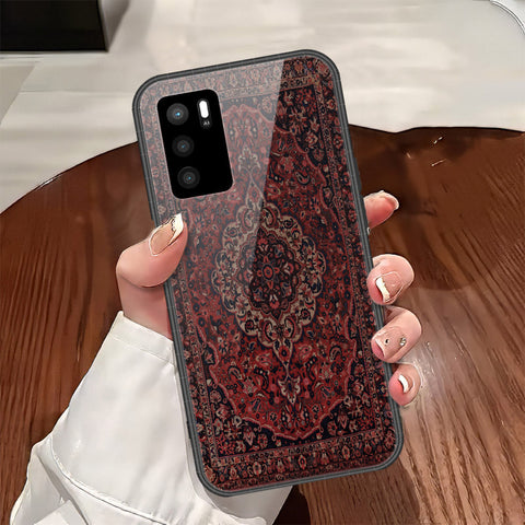 Oppo A16 Cover - ONation Persian Rugs Series - HQ Ultra Shine Premium Infinity Glass Soft Silicon Borders Case