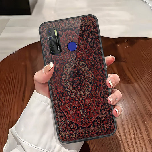 Infinix Hot 9 Pro Cover - ONation Persian Rugs Series - HQ Ultra Shine Premium Infinity Glass Soft Silicon Borders Case
