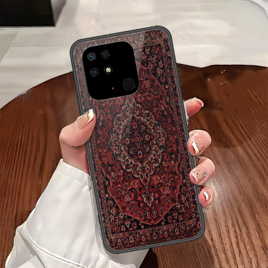 Xiaomi Redmi 10C Cover - ONation Persian Rugs Series - HQ Ultra Shine Premium Infinity Glass Soft Silicon Borders Case