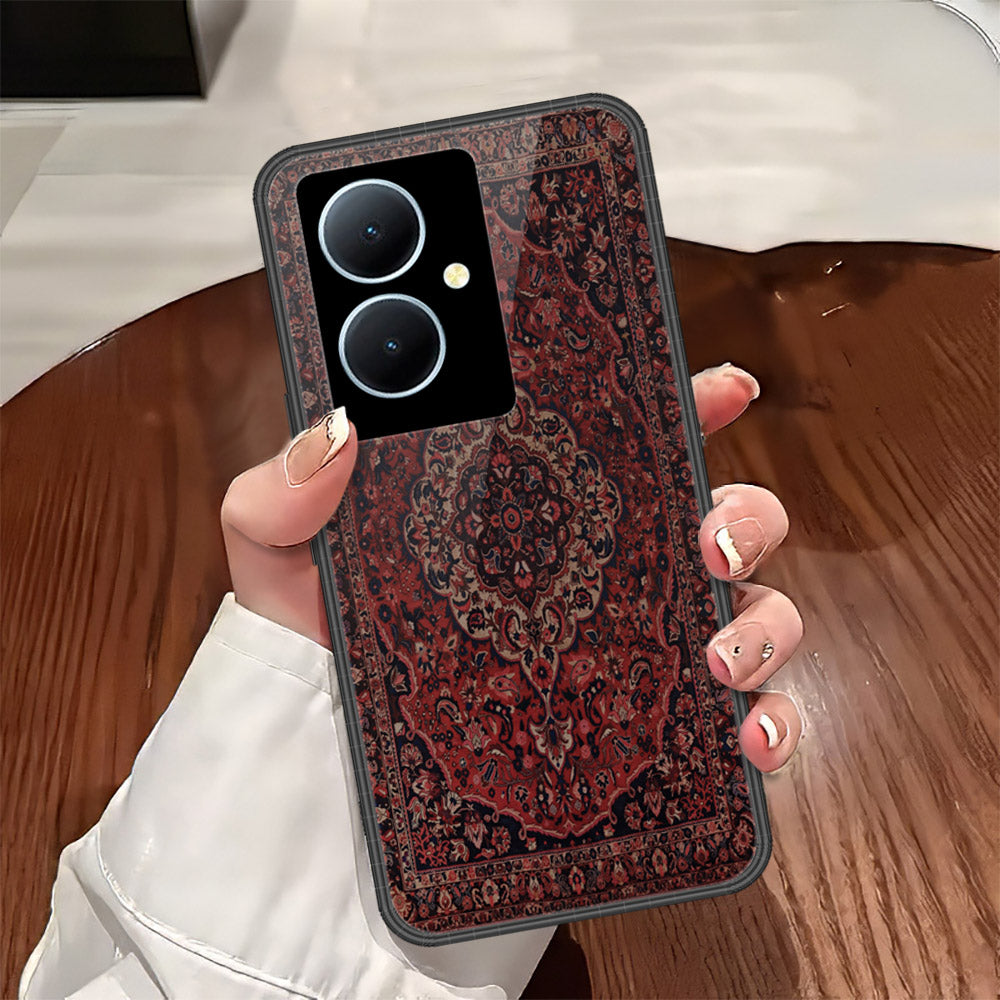 Vivo V29 Lite Cover - ONation Persian Rugs Series - HQ Ultra Shine Premium Infinity Glass Soft Silicon Borders Case