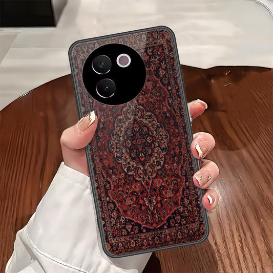Vivo V30e Cover - ONation Persian Rugs Series - HQ Ultra Shine Premium Infinity Glass Soft Silicon Borders Case (Fast Delivery)