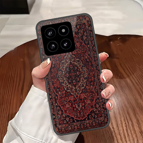Xiaomi 14 Cover - ONation Persian Rugs Series - HQ Ultra Shine Premium Infinity Glass Soft Silicon Borders Case
