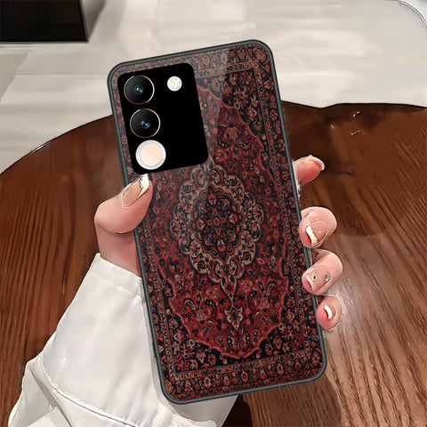 Vivo V29e Cover - ONation Persian Rugs Series - HQ Ultra Shine Premium Infinity Glass Soft Silicon Borders Case