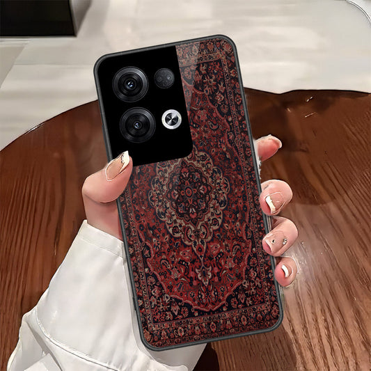 Oppo Reno 8 Pro  Cover - ONation Persian Rugs Series - HQ Ultra Shine Premium Infinity Glass Soft Silicon Borders Case