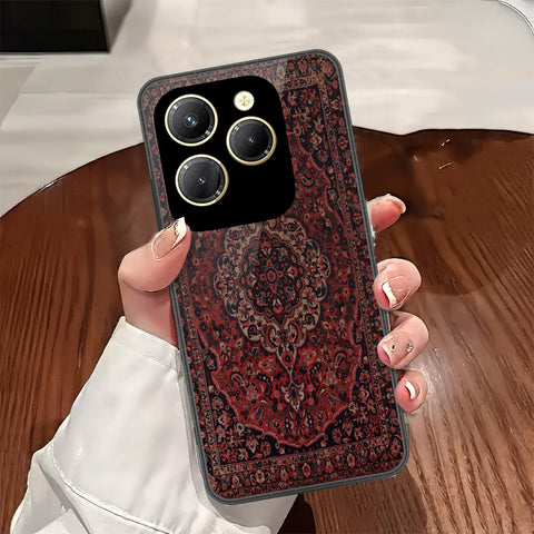 Infinix Hot 40 Cover - ONation Persian Rugs Series - HQ Ultra Shine Premium Infinity Glass Soft Silicon Borders Case (Fast Delivery)(AF)