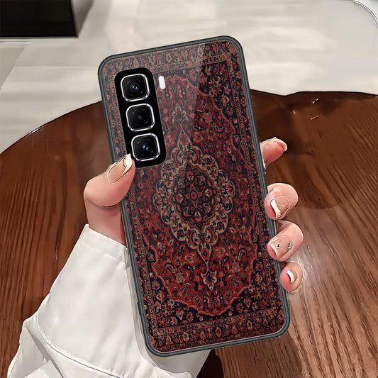 Infinix Hot 60 Pro Cover - ONation Persian Rugs Series - HQ Ultra Shine Premium Infinity Glass Soft Silicon Borders Case