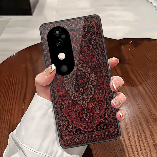 Vivo V40 Cover - ONation Persian Rugs Series - HQ Ultra Shine Premium Infinity Glass Soft Silicon Borders Case