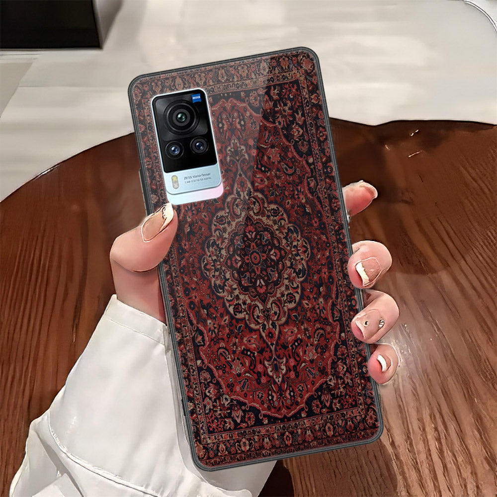Vivo X60 Pro Cover - ONation Persian Rugs Series - HQ Ultra Shine Premium Infinity Glass Soft Silicon Borders Case