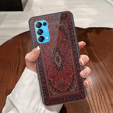 Oppo Find X3 Lite Cover - ONation Persian Rugs Series - HQ Ultra Shine Premium Infinity Glass Soft Silicon Borders Case