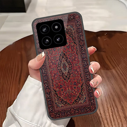 Xiaomi 14 Cover - ONation Persian Rugs Series - HQ Ultra Shine Premium Infinity Glass Soft Silicon Borders Case
