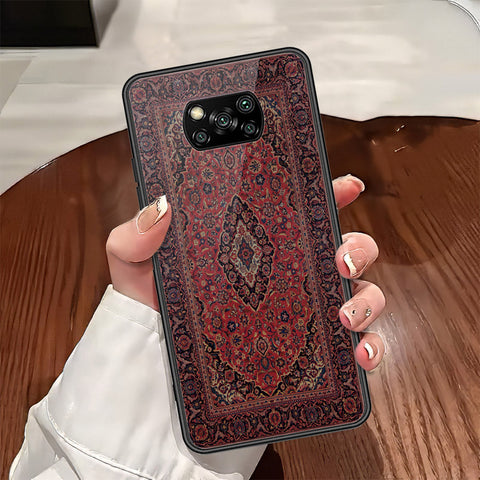 Xiaomi Poco X3 NFC Cover - ONation Persian Rugs Series - HQ Ultra Shine Premium Infinity Glass Soft Silicon Borders Case