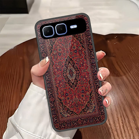 Infinix Smart 10 Plus Cover - ONation Persian Rugs Series - HQ Ultra Shine Premium Infinity Glass Soft Silicon Borders Case