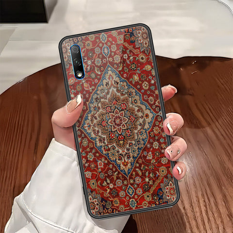 Huawei Enjoy 10 Plus Cover - ONation Persian Rugs Series - HQ Ultra Shine Premium Infinity Glass Soft Silicon Borders Case