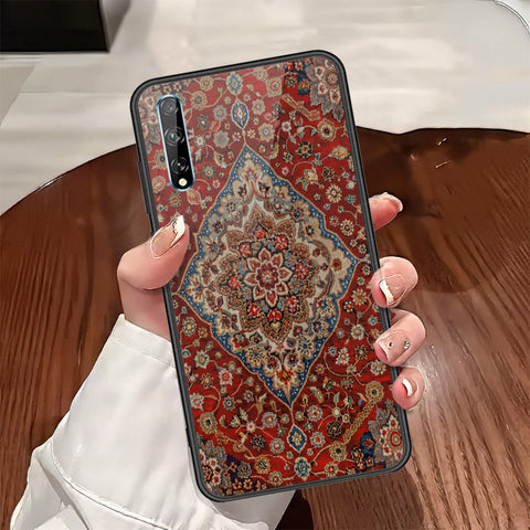 Huawei Y8p Cover - ONation Persian Rugs Series - HQ Ultra Shine Premium Infinity Glass Soft Silicon Borders Case