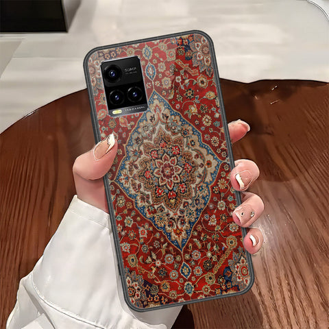 Vivo Y32s Cover - ONation Persian Rugs Series - HQ Ultra Shine Premium Infinity Glass Soft Silicon Borders Case