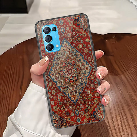 Oppo Reno 5 4G Cover - ONation Persian Rugs Series - HQ Ultra Shine Premium Infinity Glass Soft Silicon Borders Case