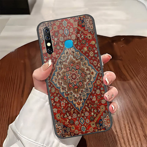 Infinix Hot 8 Cover - ONation Persian Rugs Series - HQ Ultra Shine Premium Infinity Glass Soft Silicon Borders Case