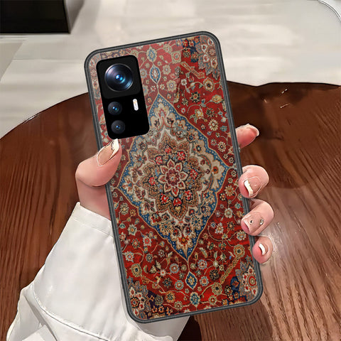 Xiaomi 12T Pro Cover - ONation Persian Rugs Series - HQ Ultra Shine Premium Infinity Glass Soft Silicon Borders Case