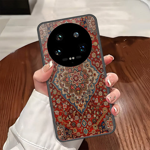 Xiaomi 14 Ultra Cover - ONation Persian Rugs Series - HQ Ultra Shine Premium Infinity Glass Soft Silicon Borders Case