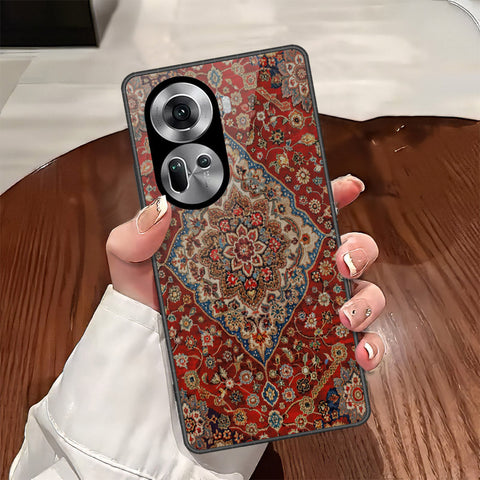 Oppo Reno 11 5G Cover - ONation Persian Rugs Series - HQ Ultra Shine Premium Infinity Glass Soft Silicon Borders Case