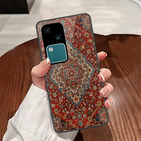 Vivo V30 Cover - ONation Persian Rugs Series - HQ Ultra Shine Premium Infinity Glass Soft Silicon Borders Case