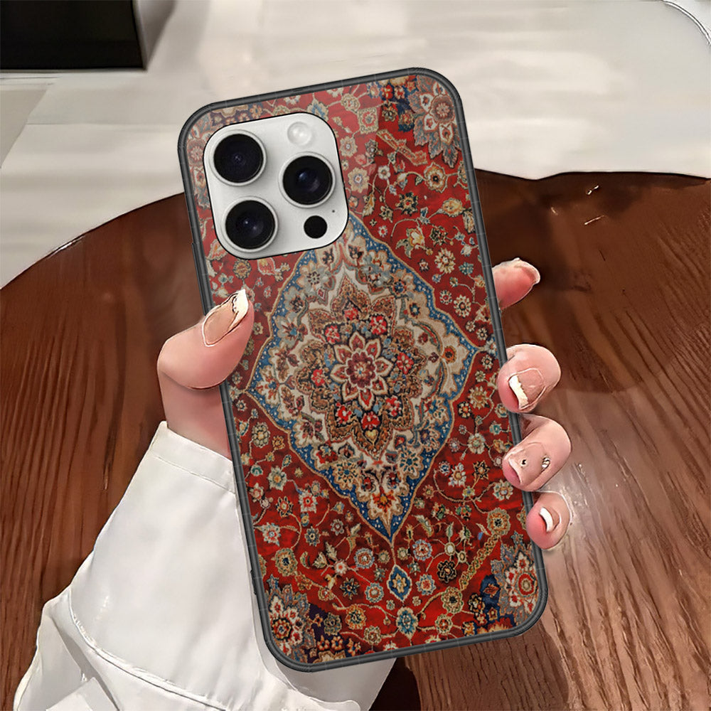iPhone 16 Pro Max - ONation Persian Rugs Series - HQ Ultra Shine Premium Infinity Glass Soft Silicon Borders Case (Fast Delivery)
