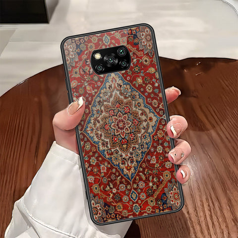 Xiaomi Poco X3 Pro Cover - ONation Persian Rugs Series - HQ Ultra Shine Premium Infinity Glass Soft Silicon Borders Case