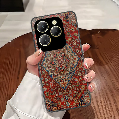 Infinix Hot 40 Cover - ONation Persian Rugs Series - HQ Ultra Shine Premium Infinity Glass Soft Silicon Borders Case