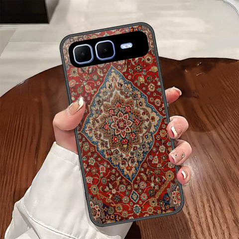 Infinix Smart 10 Plus Cover - ONation Persian Rugs Series - HQ Ultra Shine Premium Infinity Glass Soft Silicon Borders Case