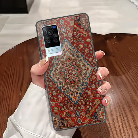 Vivo X60 Pro Cover - ONation Persian Rugs Series - HQ Ultra Shine Premium Infinity Glass Soft Silicon Borders Case