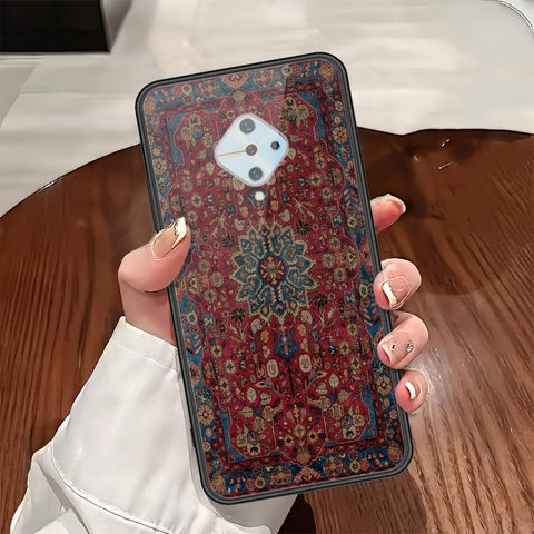 Vivo Y51 (2020 September) Cover - ONation Persian Rugs Series - HQ Ultra Shine Premium Infinity Glass Soft Silicon Borders Case
