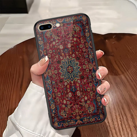 iPhone 8 Plus / 7 Plus - ONation Persian Rugs Series - HQ Ultra Shine Premium Infinity Glass Soft Silicon Borders Case