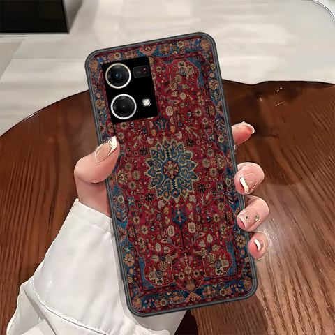 Oppo Reno 7 4G Cover - ONation Persian Rugs Series - HQ Ultra Shine Premium Infinity Glass Soft Silicon Borders Case