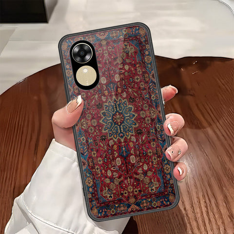Oppo A17k Cover - ONation Persian Rugs Series - HQ Ultra Shine Premium Infinity Glass Soft Silicon Borders Case