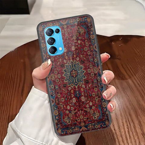 Oppo Reno 5 5G Cover - ONation Persian Rugs Series - HQ Ultra Shine Premium Infinity Glass Soft Silicon Borders Case