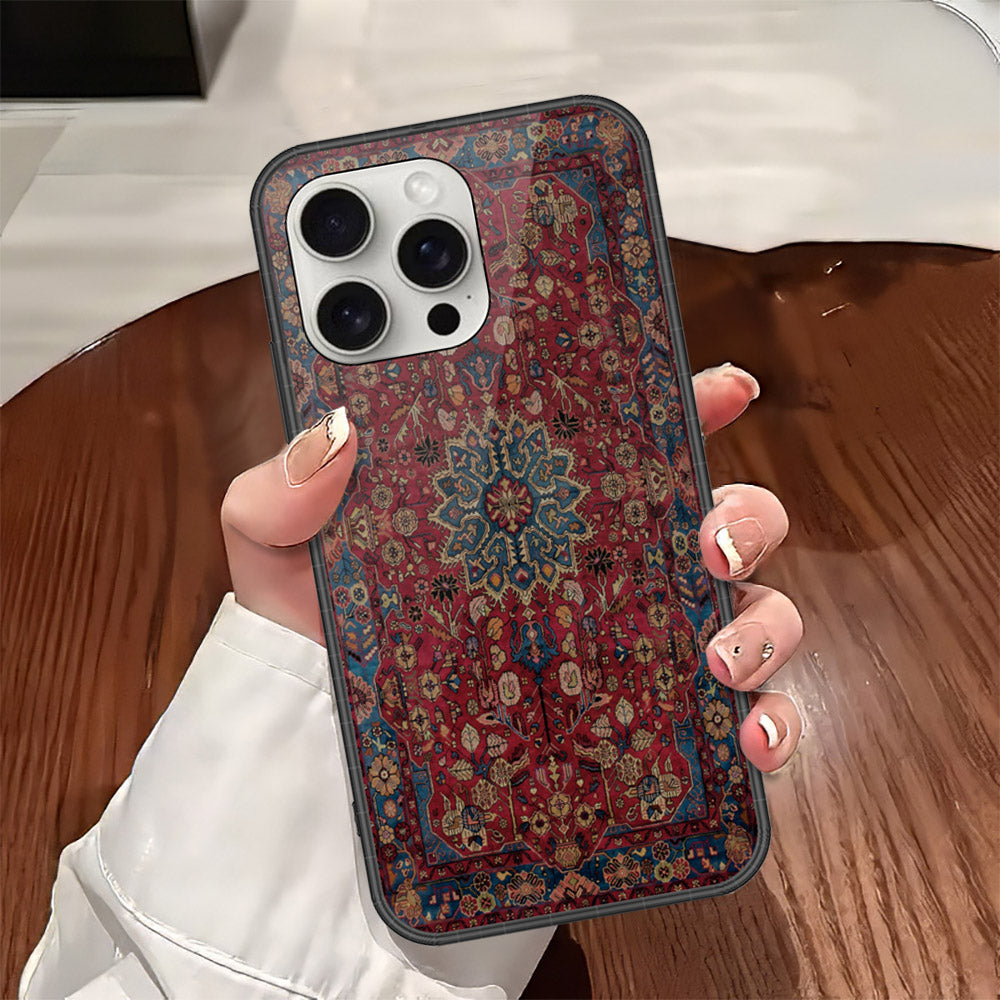 iPhone 16 Pro Max - ONation Persian Rugs Series - HQ Ultra Shine Premium Infinity Glass Soft Silicon Borders Case (Fast Delivery)