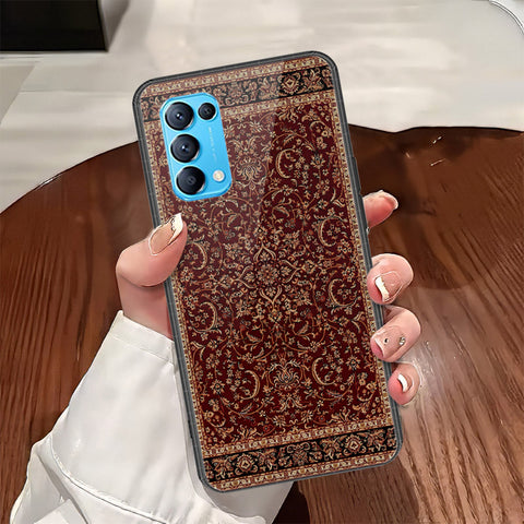 Oppo Find X3 Lite Cover - ONation Persian Rugs Series - HQ Ultra Shine Premium Infinity Glass Soft Silicon Borders Case