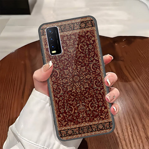 Vivo Y12s Cover - ONation Persian Rugs Series - HQ Ultra Shine Premium Infinity Glass Soft Silicon Borders Case