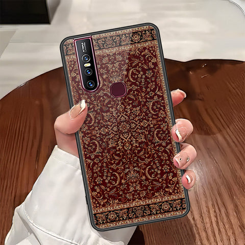 Vivo V15 Cover - ONation Persian Rugs Series - HQ Ultra Shine Premium Infinity Glass Soft Silicon Borders Case