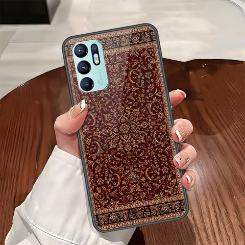 Oppo Reno 6 Cover - ONation Persian Rugs Series - HQ Ultra Shine Premium Infinity Glass Soft Silicon Borders Case