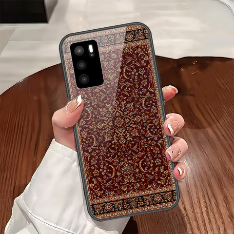 Oppo A16 Cover - ONation Persian Rugs Series - HQ Ultra Shine Premium Infinity Glass Soft Silicon Borders Case