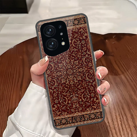 Oppo Find X5 Pro Cover - ONation Persian Rugs Series - HQ Ultra Shine Premium Infinity Glass Soft Silicon Borders Case
