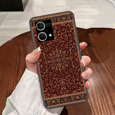 Oppo Reno 8 4G Cover - ONation Persian Rugs Series - HQ Ultra Shine Premium Infinity Glass Soft Silicon Borders Case