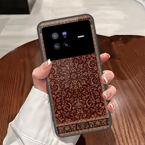 Vivo X80 Cover - ONation Persian Rugs Series - HQ Ultra Shine Premium Infinity Glass Soft Silicon Borders Case