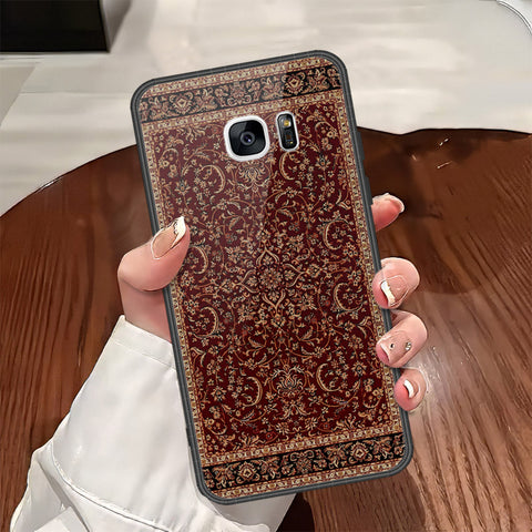 Samsung Galaxy S7 Edge Cover - ONation Persian Rugs Series - HQ Ultra Shine Premium Infinity Glass Soft Silicon Borders Case